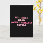 Heet Meisje Leest Hockey Romance Romans Grappig Bo Kaart (Gele Bloem)