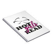 Heet meisje leest notitieboek (Rechterzijde)
