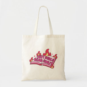 Heet meisje leest smut tote bag