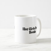 Heet Meisjes Lees Boeken Koffiemok (Voorkant rechts)