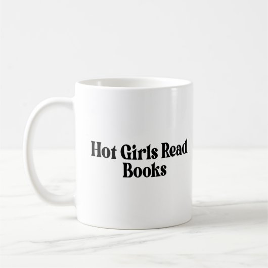 Heet Meisjes Lees Boeken Koffiemok (Links)