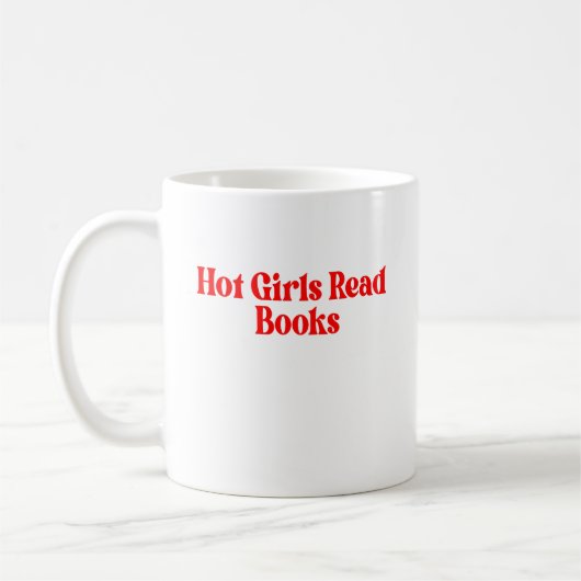 Heet Meisjes Lees Boeken Koffiemok (Links)