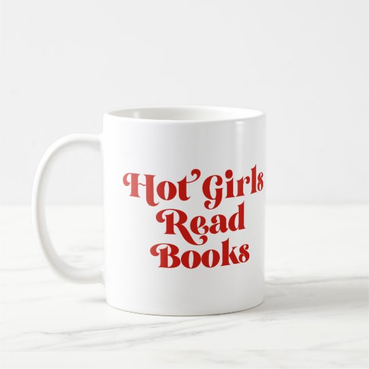 Heet Meisjes Lees Boeken Koffiemok (Links)