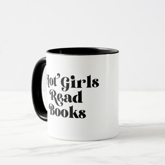 Heet Meisjes Lees Boeken Mok (Voorkant links)