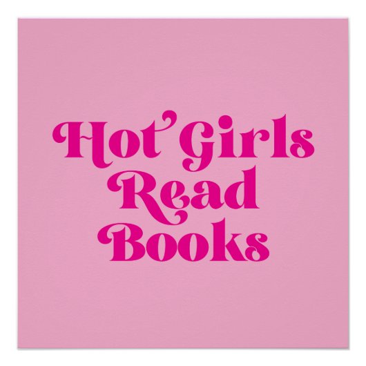 Heet Meisjes Lees Boeken Perfect Poster (Voorkant)