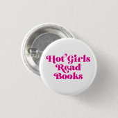 Heet Meisjes Lees Boeken Ronde Button 3,2 Cm (Voorkant /achterkant)