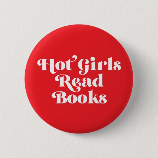 Heet Meisjes Lees Boeken Ronde Button 5,7 Cm (Voorkant)