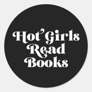Heet Meisjes Lees Boeken Ronde Sticker
