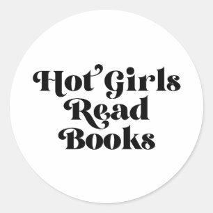 Heet Meisjes Lees Boeken Ronde Sticker