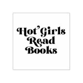 Heet Meisjes Lees Boeken Rubberstempel (Afrduk)