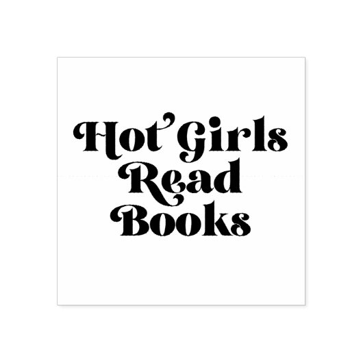 Heet Meisjes Lees Boeken Rubberstempel (Afrduk)
