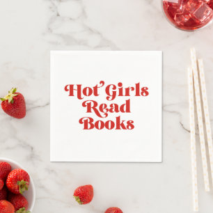 Heet Meisjes Lees Boeken Servet