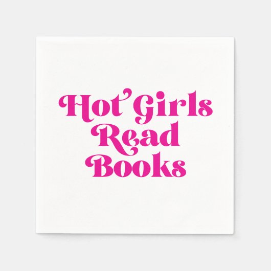 Heet Meisjes Lees Boeken Servet (Voorkant)