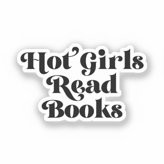 Heet Meisjes Lees Boeken Sticker (Voorkant)