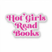 Heet Meisjes Lees Boeken Sticker (Voorkant)