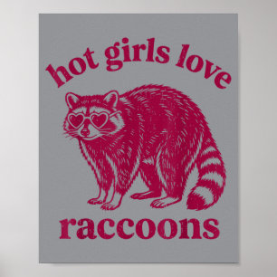 Heet Meisjes Liefde Wasberen Grappige Zegging Wasb Poster