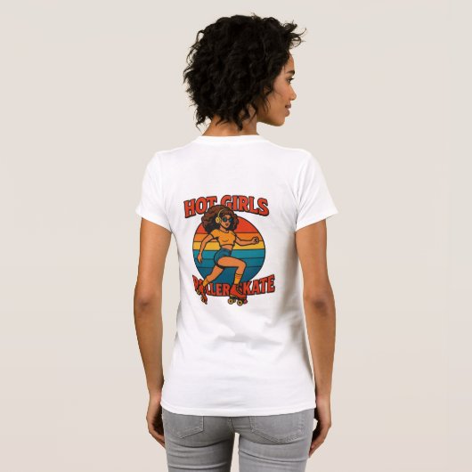 Heet Meisjes Roller Skate Shirt (Achterkant volledig)