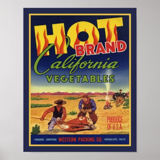 Heet Merk Californië Groenten Poster (Voorkant)