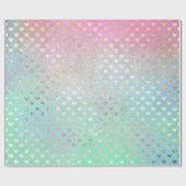 Heet Metallic Mint Green Blue Gold Pink Cadeaupapier (Vlak)