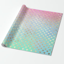 Heet Metallic Mint Green Blue Gold Pink Cadeaupapier
