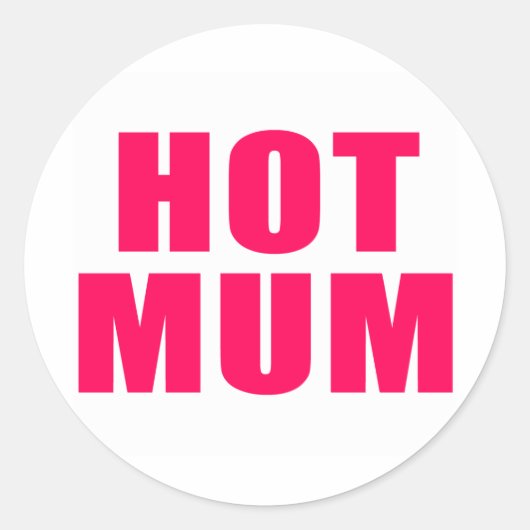 Heet Mum Ronde Sticker (Voorkant)