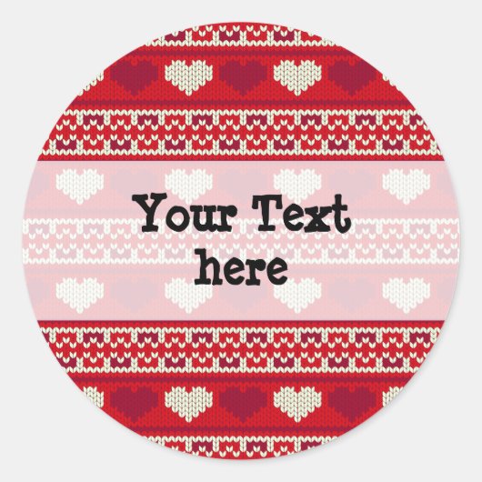 Heet naadloos breeuwen 1 + uw ideeën ronde sticker (Voorkant)