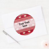 Heet naadloos breeuwen 1 + uw ideeën ronde sticker (Envelop)