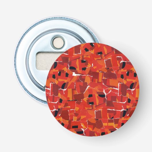 Heet namaak mozaïekcollage button flesopener (Voorkant)
