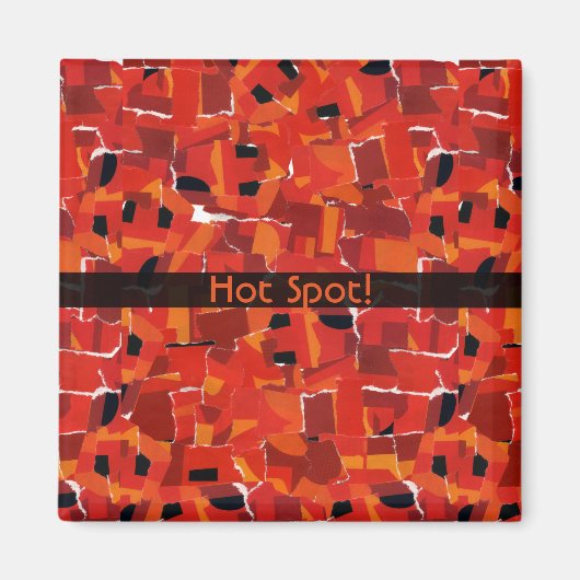 Heet namaak mozaïekcollage magneet (Voorkant)
