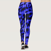 Heet Neon Blauw Cheetah Rave Liefde Leggings (Achterkant)