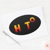 Heet | Opwarming van de aarde Ovale Sticker (Envelop)