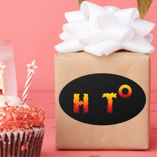 Heet | Opwarming van de aarde Ovale Sticker (Feest)