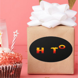 Heet | Opwarming van de aarde Ovale Sticker