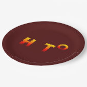 Heet | Opwarming van de aarde Papieren Bordje (Gekanteld)