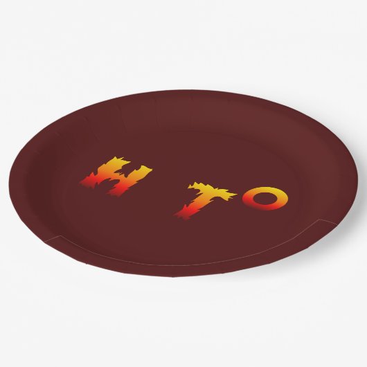 Heet | Opwarming van de aarde Papieren Bordje (Gekanteld)