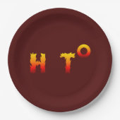 Heet | Opwarming van de aarde Papieren Bordje (Voorkant)