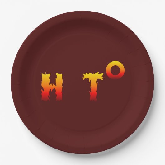 Heet | Opwarming van de aarde Papieren Bordje (Voorkant)