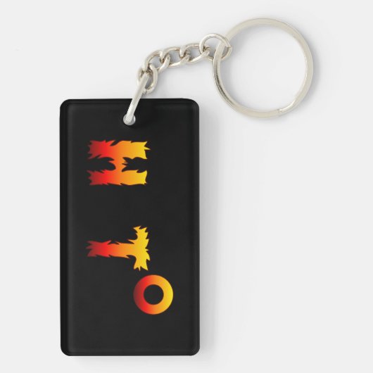 Heet | Opwarming van de aarde Sleutelhanger (achterkant)