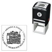 Heet Pannenkoek Snack Thema Zelfinktende Stempel (In situ)