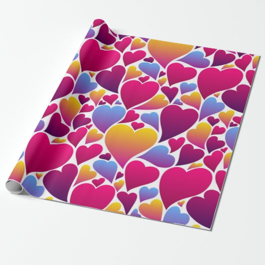Heet patroon cadeaupapier (Uitgerold)