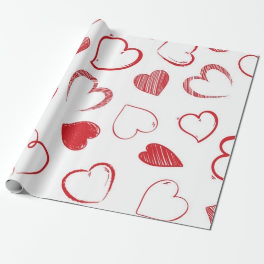 Heet patroon cadeaupapier (Uitgerold)