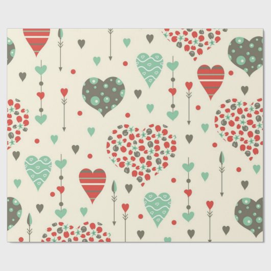 Heet patroon cadeaupapier (Vlak)