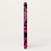 Heet patroon hete roze en zwarte iphone case (Achterkant/links)