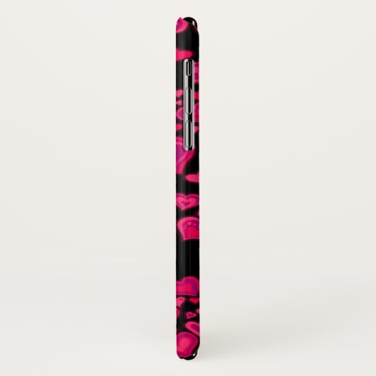 Heet patroon hete roze en zwarte iphone case (Achterkant/links)