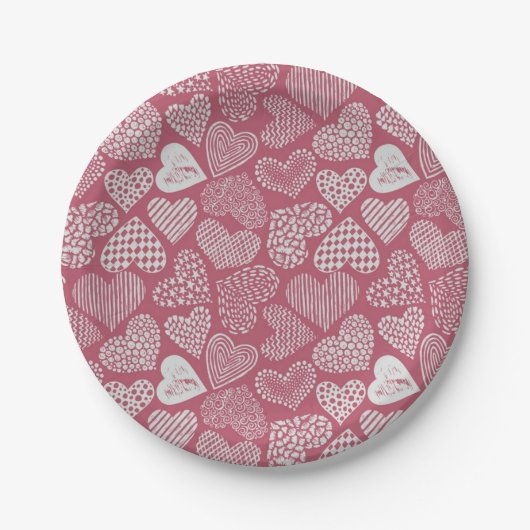 Heet patroon papieren bordje (Voorkant)