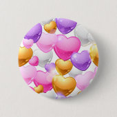 Heet patroon ronde button 5,7 cm (Voorkant)