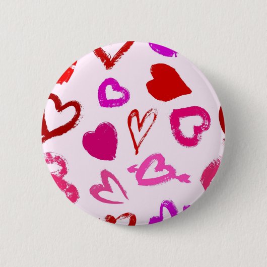 Heet patroon ronde button 5,7 cm (Voorkant)