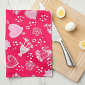 Heet patroon theedoek (Quarter Fold)