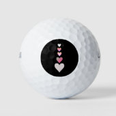 Heet Pattern Black Pink Grey Cute Golfballen (Voorkant)