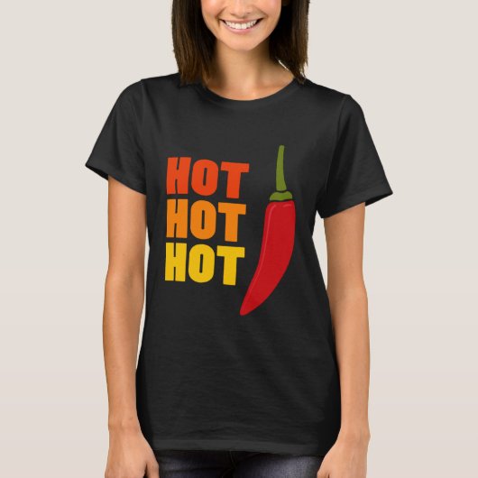 Heet Pepper Rood Jalapeno Spicy T-shirt (Voorkant)